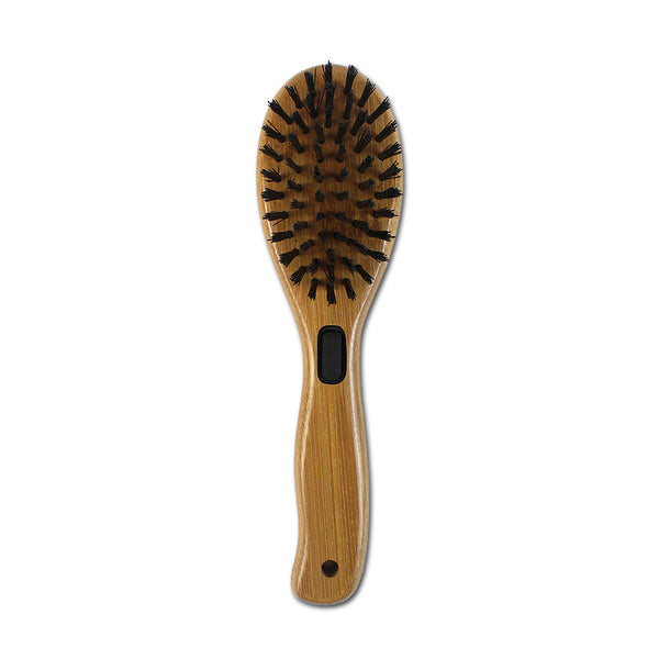 Oval Bristle Brush with Natural Boar Bristles – Bamboo Groom