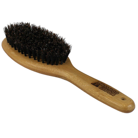Oval Bristle Brush with Natural Boar Bristles – Bamboo Groom