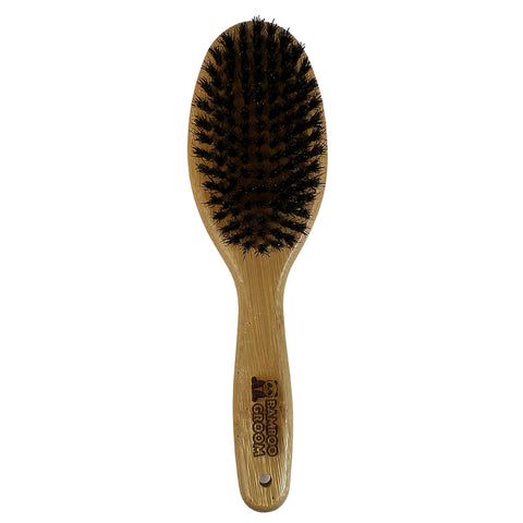 WOOD Hair Brush Oval Pneumatic 24cm Bristle:Small Spherical Bamboo Pin