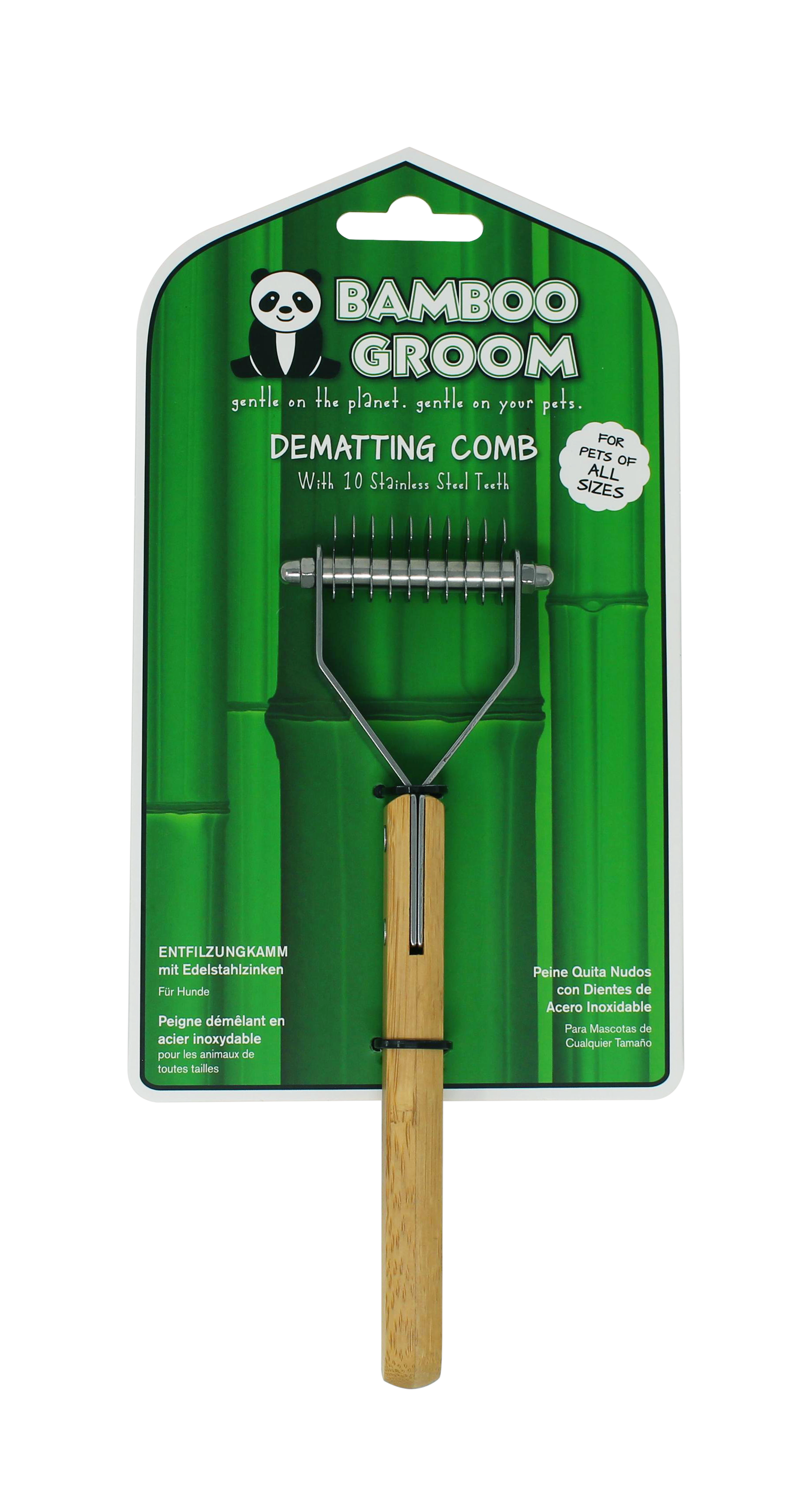Alcott Bamboo Groom Rotating Pin Comb With 31 Rounded